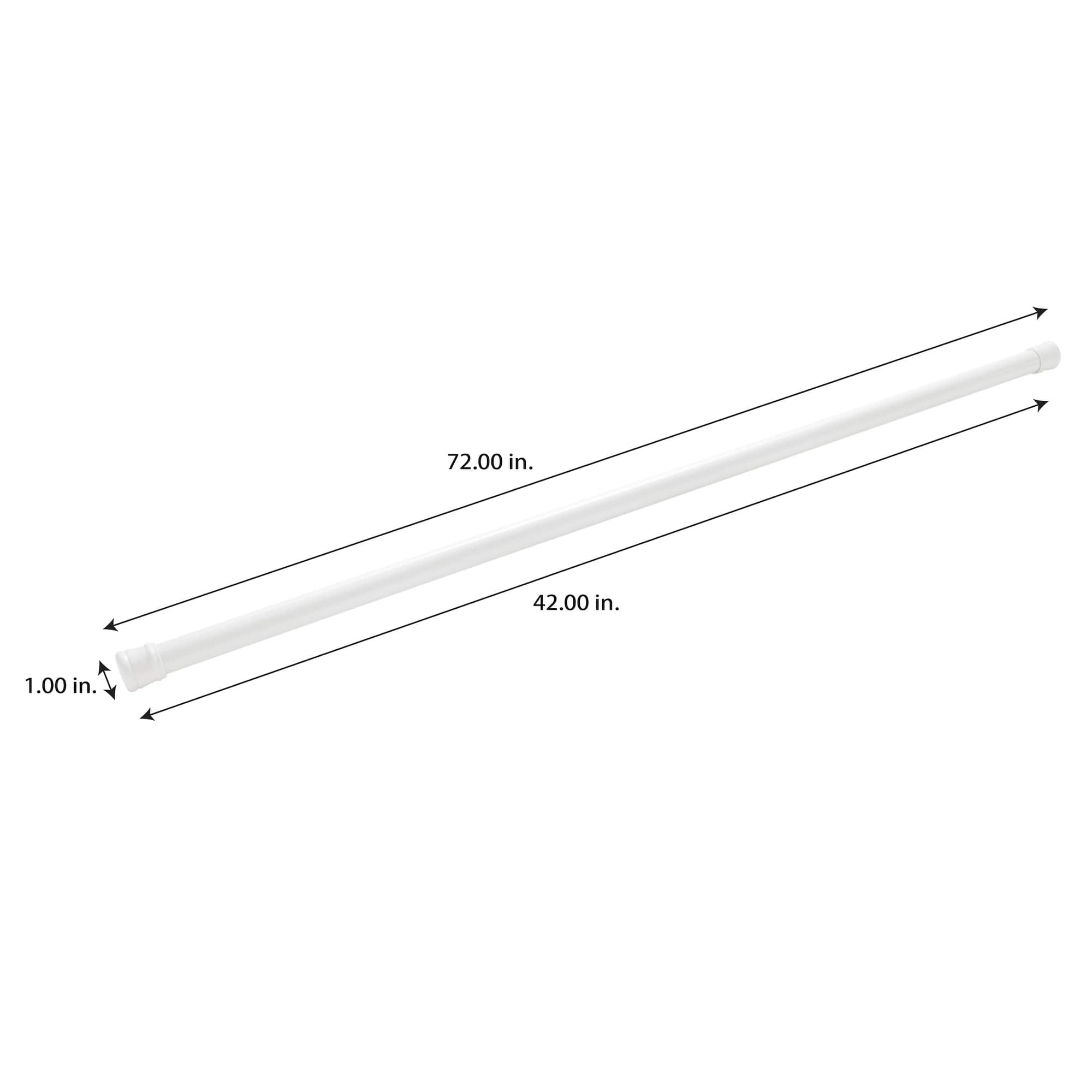 Bath Bliss White Tension Shower Rod